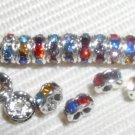 20 Swarovski Rondelles 6mm Silver / Mix Color SR613