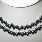 Two Strands 15'' Black Dancing Pearls Drops (P6)