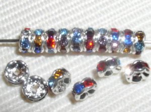 20 Swarovski Rondelles 5mm Silver / Mix Color SR513