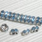 20 Swarovski Rondelles 5mm Silver/Light Sapphire SR512