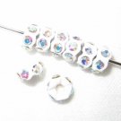 20 Swarovski Rondelles 4mm White / Crystal AB  -  SR434