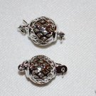 20 10mm  Rhodium Necklace Metal Ball Clasp Clasps - K19