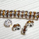 20 Swarovski Rondelles 5mm Silver / Topaz  - SR521