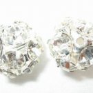 8 12mm Swarovski Rhinestone Ball Silver/ Crystal RB1201