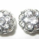 1 Swarovski Ball Bead Pendant 20mm Rhodium/Crystal  T35