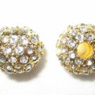 2 12mm Swarovski Rhinestone Ball Gold/Crystal AS10