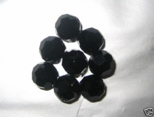 12 Swarovski Crystal Beads 8mm Round Jet Black # 5000