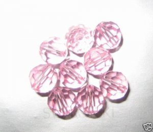 24 Swarovski Crystal Beads 6mm Round Light Rose # 5000