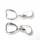100 12MM PENDANT BAIL CLASPS RHODUIM PLATED K63(S)
