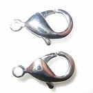 30 High Quality Lobster Clasps 12mm Rhodium Plated  K60