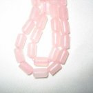 2 Strands 6x10mm Tube Rose Pink Quartz Stone  Beads