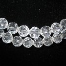2  Strands 10mm Genuine Crystal Beads Faceted Clear