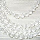 2  Strands 4mm Genuine Crystal Faceted Clear Beads