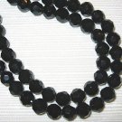 2  Strands 8mm Genuine Crystal Beads Faceted Jet Black