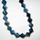 2  Strands 8mm Genuine Crystal Bicone Black AB Beads