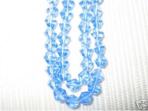 2 Strands 4mm Genuine Crystal Beads Bicone Blue