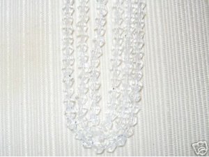 2 Strands 4mm Genuine Crystal Beads Bicone Clear