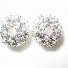 2 8mm Swarovski Rhinestone Ball Silver / Crystal AS17