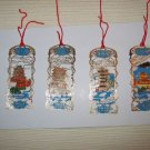 4 Chinese Cloisonne Tower Bookmarks. B12
