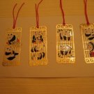 4 Chinese Cloisonne Pandas Bookmarks. B9