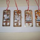 4 Chinese Cloisonne Guanyin Bookmarks. B6