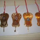 4 Chinese Cloisonne Beijing Opera Masks Bookmarks. B4