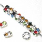 20 Swarovski Rondelles 4mm Silver / Mix Color SR413