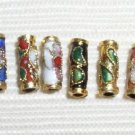 Sale! 200  4x10mm Tube Mixed Filigree Cloisonne Beads