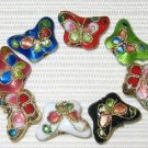 50 10x15mm Butterfly Mix Handmade Cloisonne Beads