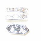 20 Swarovski Spacers 5x11mm Silver 2 Holes -  NS201