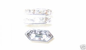 20 Swarovski Spacers 5x11mm Silver 2 Holes -  NS201