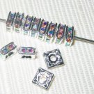 Sale! 20 Swarovski Squaredelles 5x5mm Silver/Crystal AB