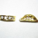 Sale! 25 Rhinestone Spacer 18mm Gold 2 Holes - HE42