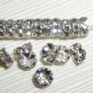 100 Swarovski Rondelle Spacer Beads 6mm Silver/Crystal