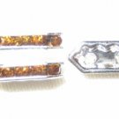 20 Swarovski Spacers Silver/Topaz 2 Holes -  NS220