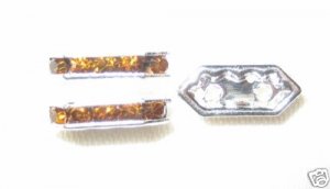 20 Swarovski Spacers Silver/Topaz 2 Holes -  NS220