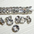 Sale! 30 Swarovski Rondelles Beads 6mm Silver/Crystal