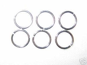100 7mm Open Jump Rings Silver Plated E11