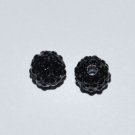 2 8mm Swarovski Pave Ball Beads Black/Jet Crystal - AS26