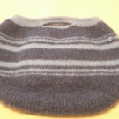 Fun  Blue Striped felted bag