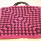 Original Granny Square Crochet Felted Bag