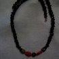 Black and Red Fashion Glass Necklace