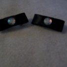 Black Satin Jeweled Barrette