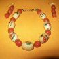 Chinese/Rose Bracelet Earring Set