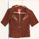 Urban Outfitters Lux Brown Fitted Cute Blazer Jacket S