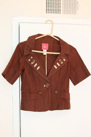 Urban Outfitters Lux Brown Fitted Cute Blazer Jacket S