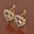 9k Gold Filled Cubic Zirconia Heart Earrings