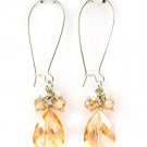 Cream Acrylic Teardrop Charm Earrings