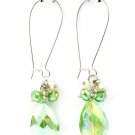 Lime Acrylic Teardrop Charm Earrings