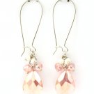 Pink Acrylic Teardrop Charm Earrings